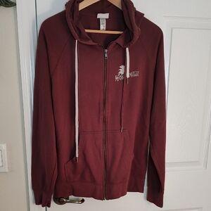 Margaritaville Maroon Zip-Up Sweater